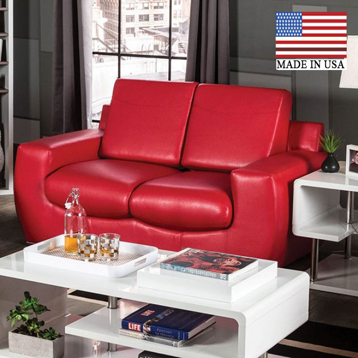 Tekir Bonded Leather Match Loveseat