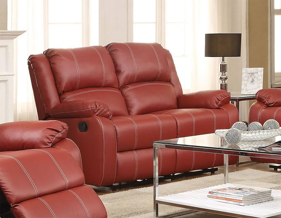 Zuriel Faux Leather Recliner Loveseat