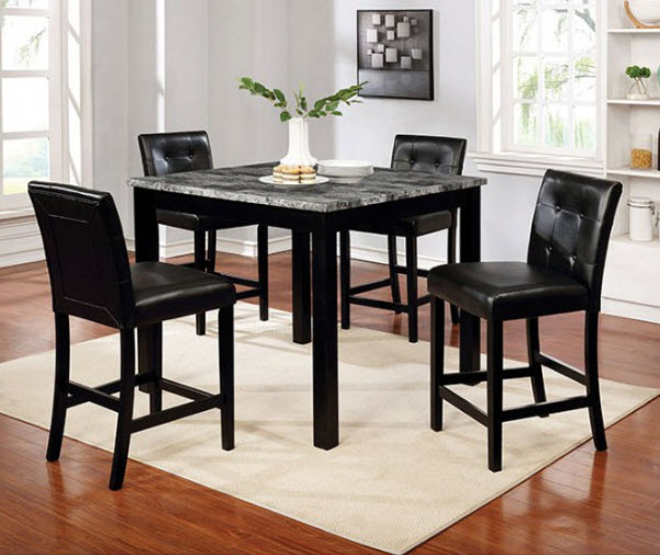 Wildrose Counter Height 5 Piece Complete Dining Table Set