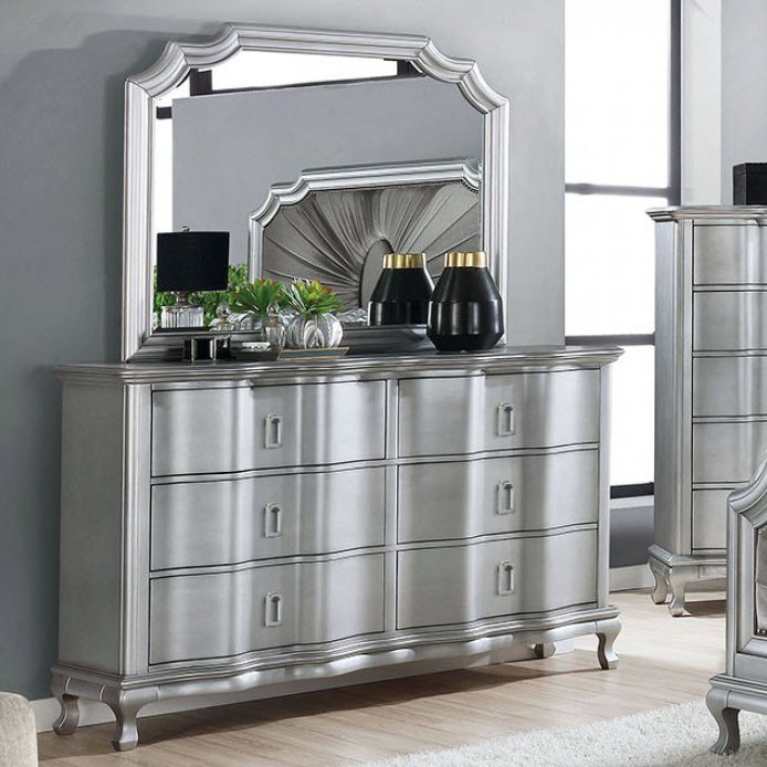 Aalok Transitional Silver Dresser