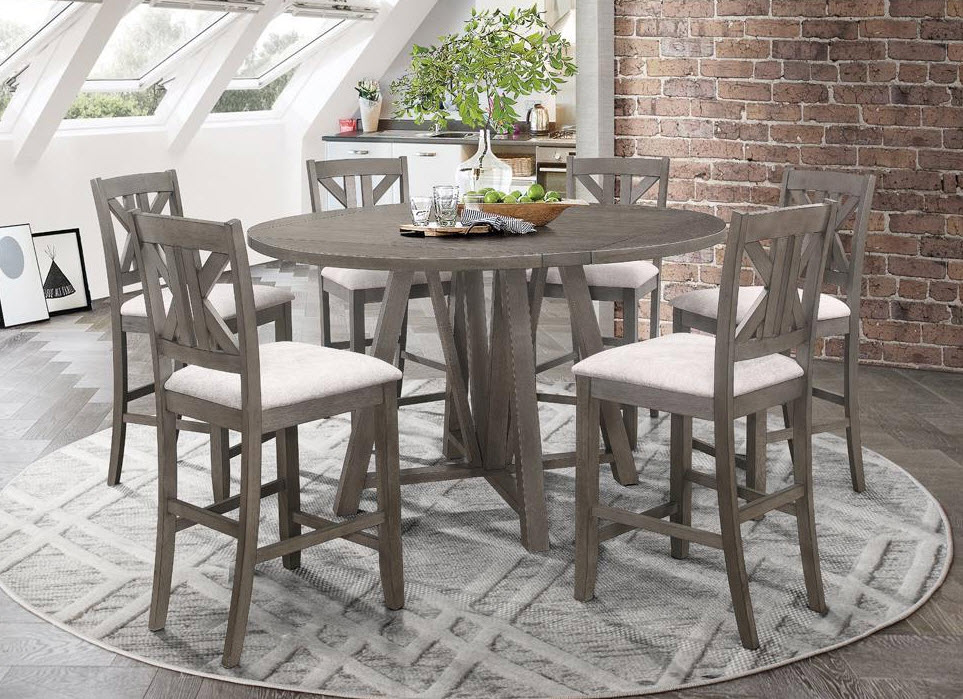 Metal counter deals height dining table