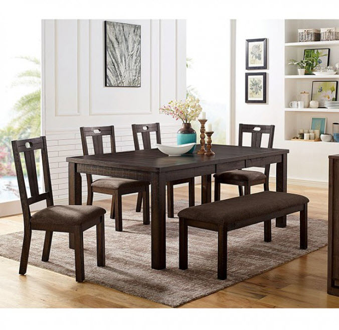 Brinley Walnut Wood Grain Dining Table