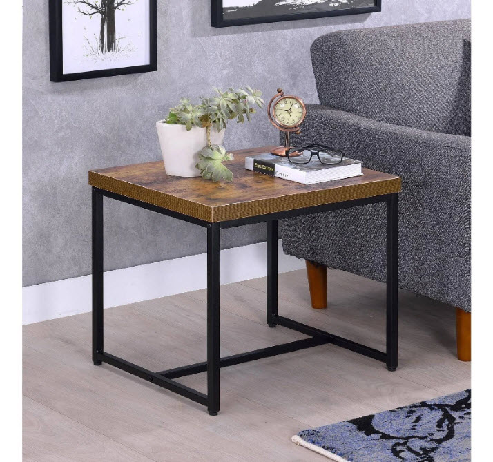 Bob Weathered Oak End Table 9528