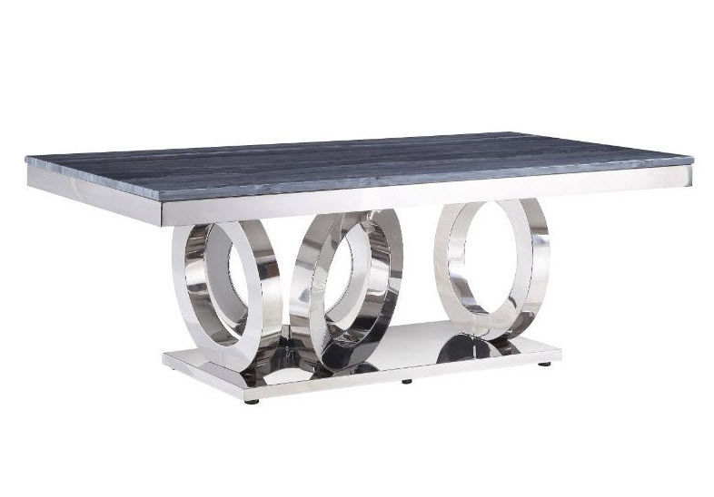 Grey Faux Marble Coffee Table