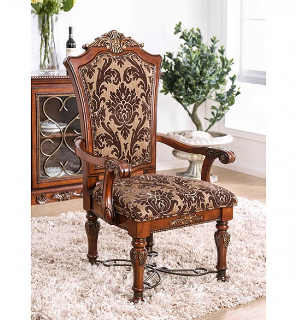 Dining chairs with online arms set of 2