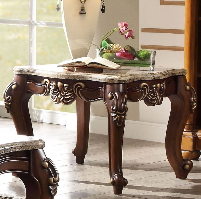 Mehadi Walnut Traditional End Table