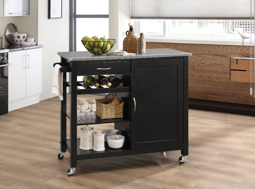 Ottawa II Stainless Steel Top Kitchen Cart   Ot 03 