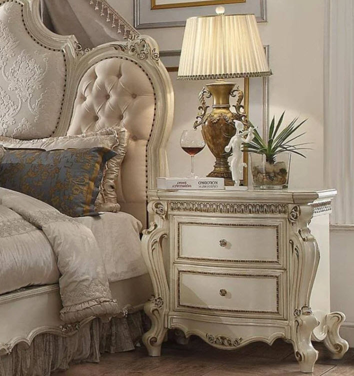 Picardy Antique Pearl Nightstand