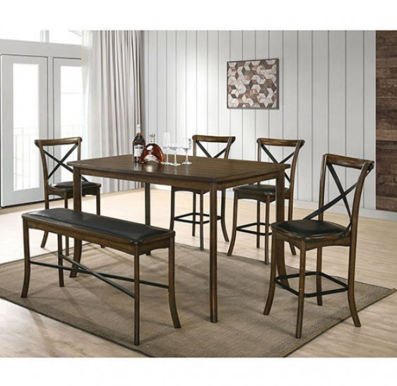 Buhl II Burnished Oak Counter Height Dining Table