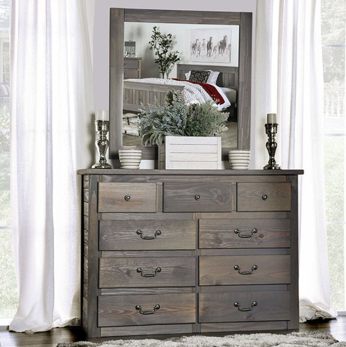 Rockwall Rustic Gray Dresser   Rock 